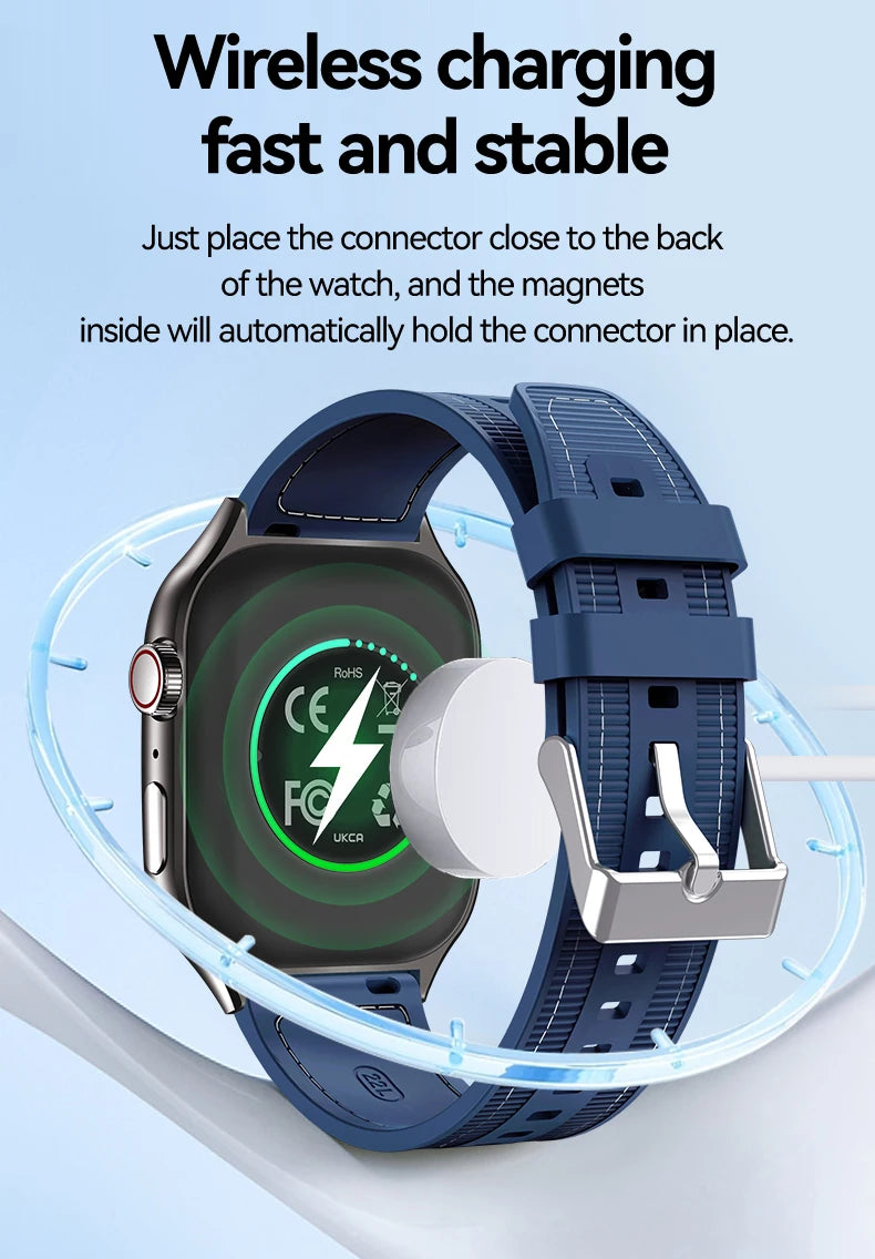 LAXASFIT 2.01 Inch Curved Screen Men's Smart Watch Bluetooth 5.3 HD Call Multiple Sports Modes Woman Watch Gift