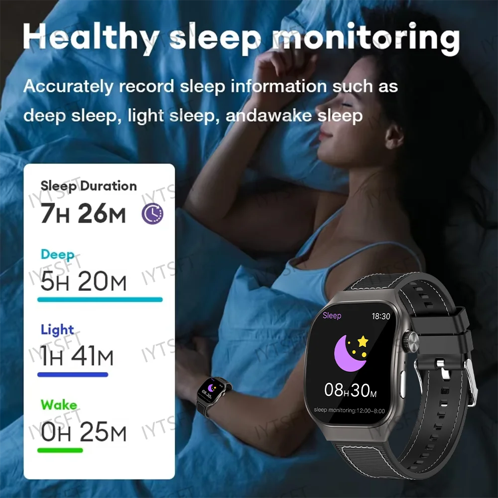 LAXASFIT 2.01 Inch Curved Screen Men's Smart Watch Bluetooth 5.3 HD Call Multiple Sports Modes Woman Watch Gift