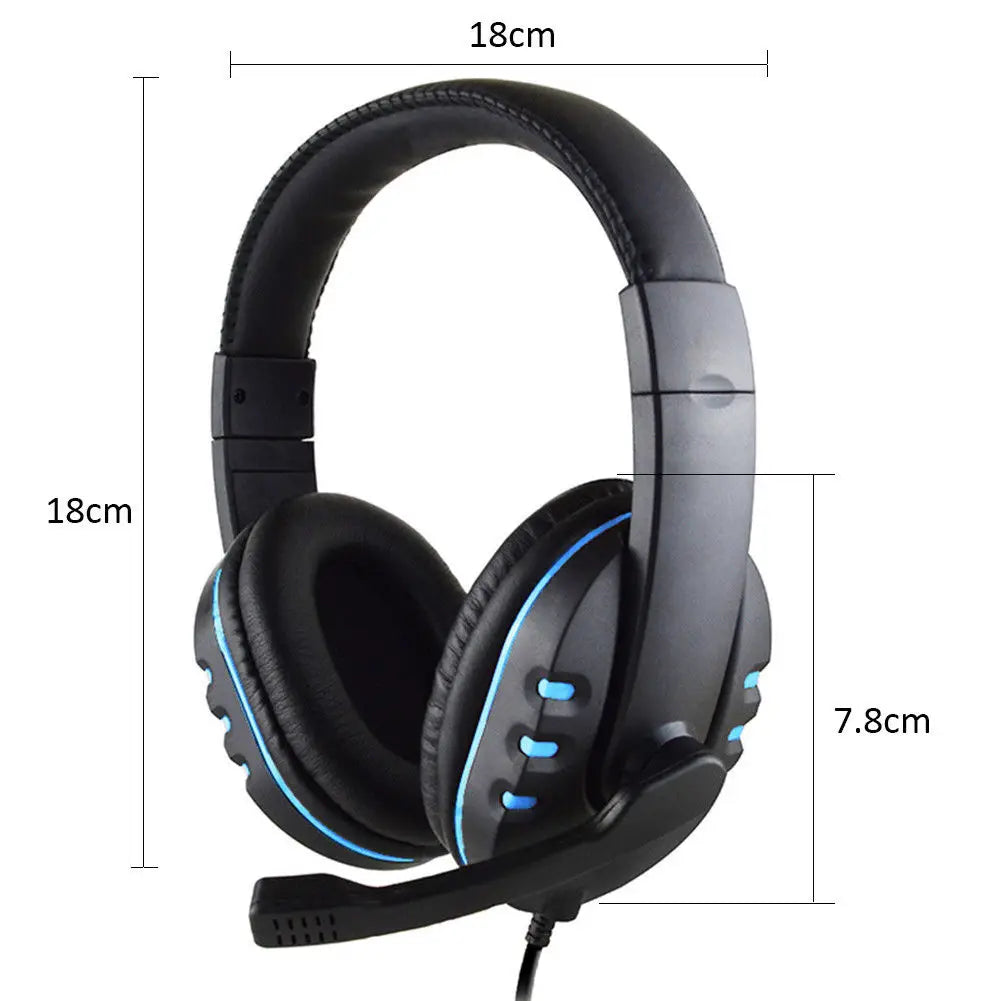 Headphones 3.5mm Wired Gaming Headset Earphones Music For PS4 Play Station 4 Game PC Chat computer With Microphone