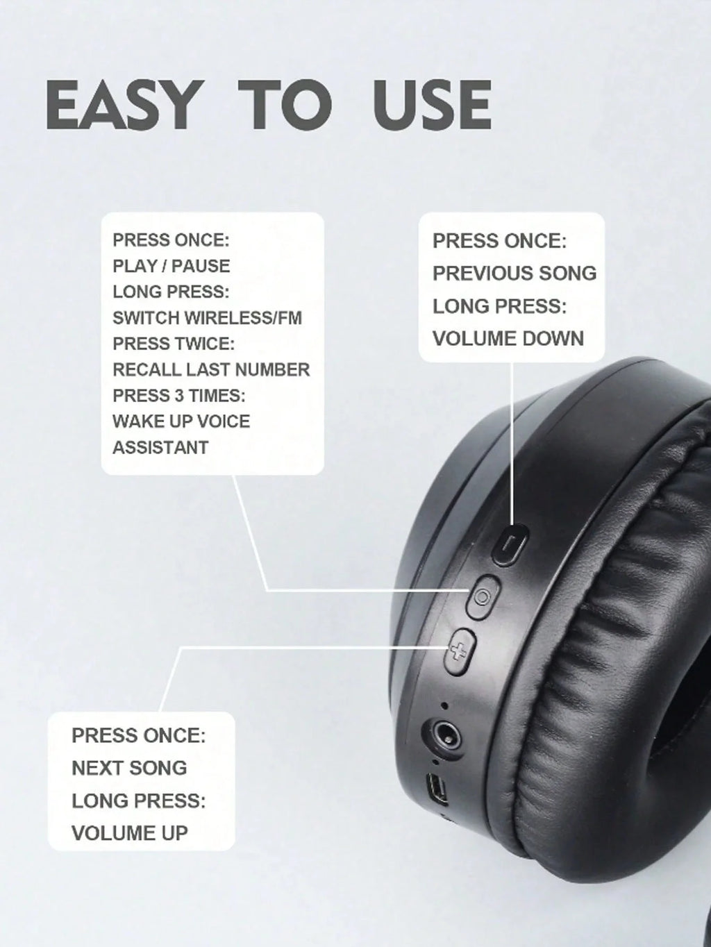 Headset wireless headset, long range, mobile phone/ipad listening headset, gaming game wireless headset