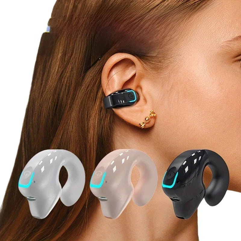 Earphone Clip Wireless Bluetooth Headphone Bone Conduction Headset High Quality TWS Auriculares Sport Noise Canceling With Mic