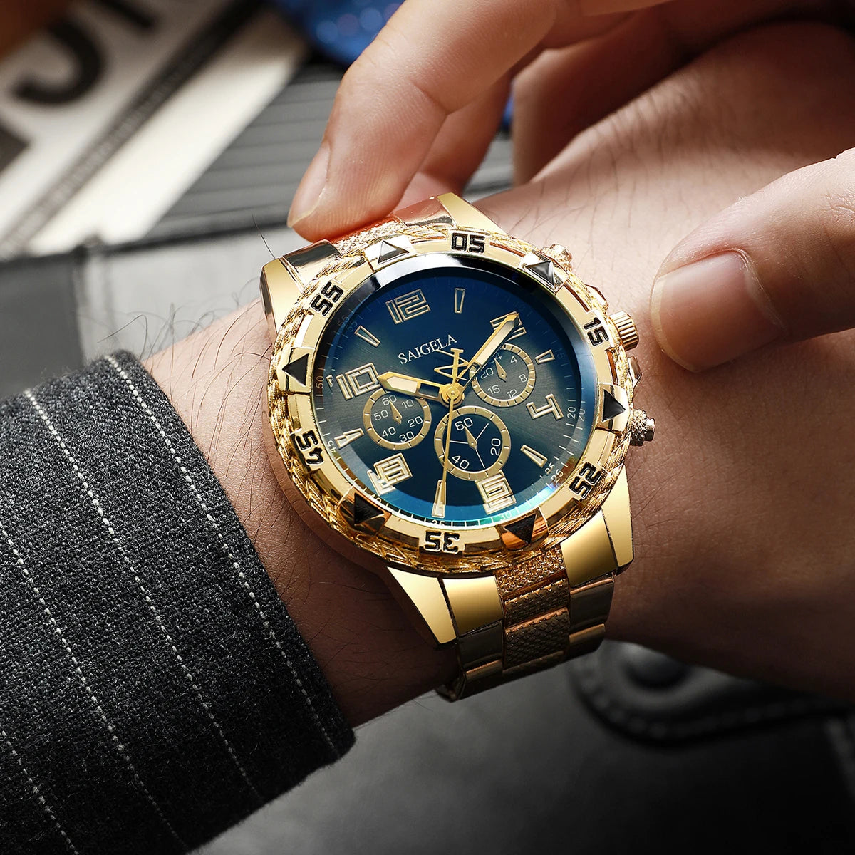 Men Business Watches Fashion Stainless Steel Band Male's Quartz Watch