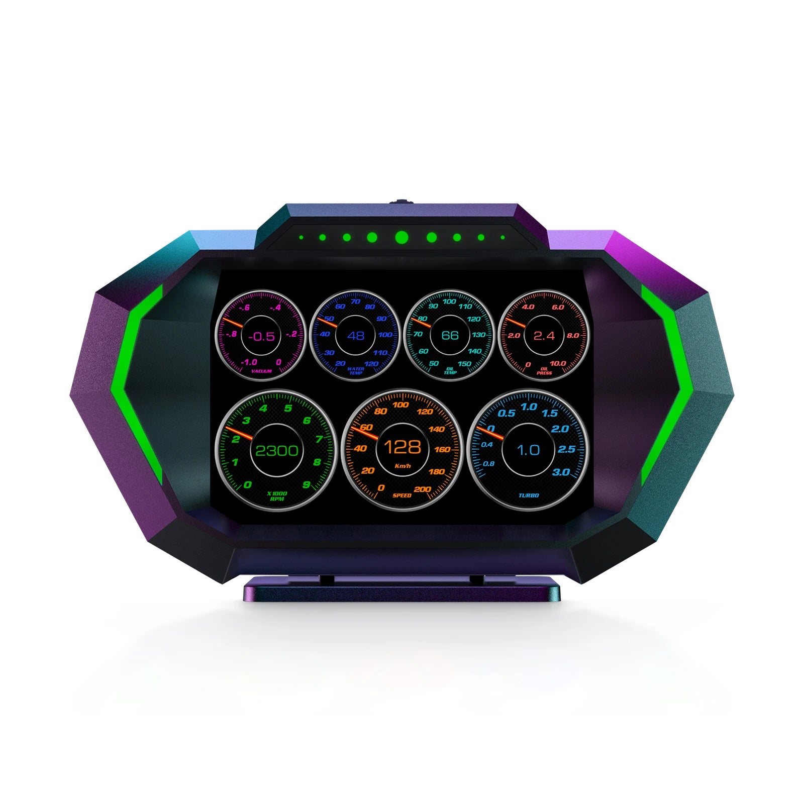 AD Digital Car LCD HUD GPS OBD2 Head Up Display Slope Meter Speed Alarm KM/H MPH Speedometer Tachometer Water Temp Boost Gauge