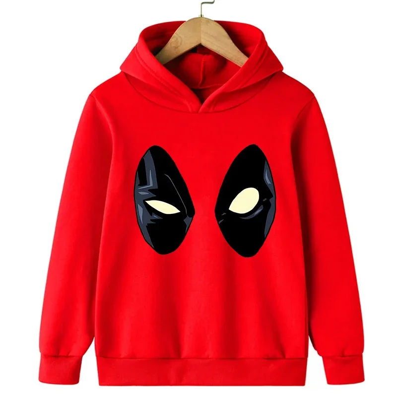 Deadpool & Wolverine New Children Hoodies Girl Boy Kids Fashion Pullover Autumn Winter Clothing Cartoons Casual Clothes Kid Tops