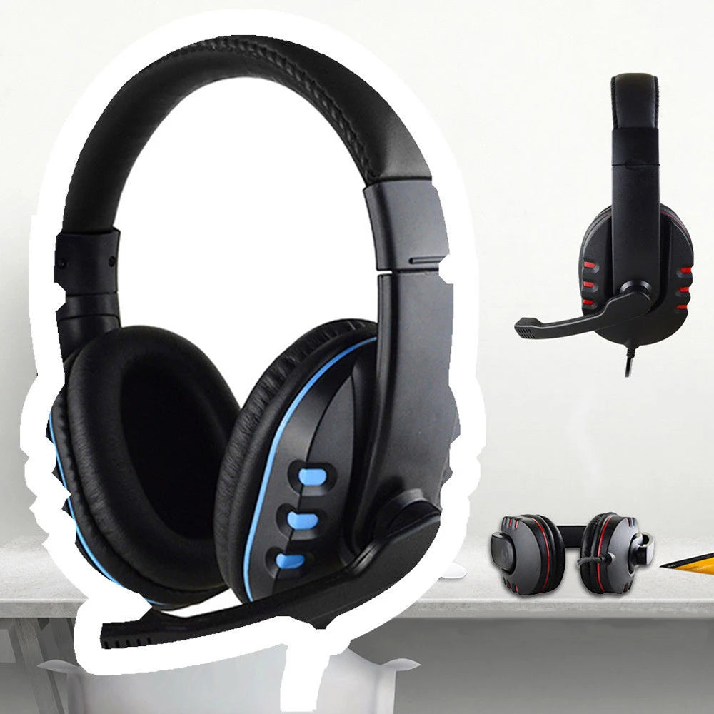 Headphones 3.5mm Wired Gaming Headset Earphones Music For PS4 Play Station 4 Game PC Chat computer With Microphone