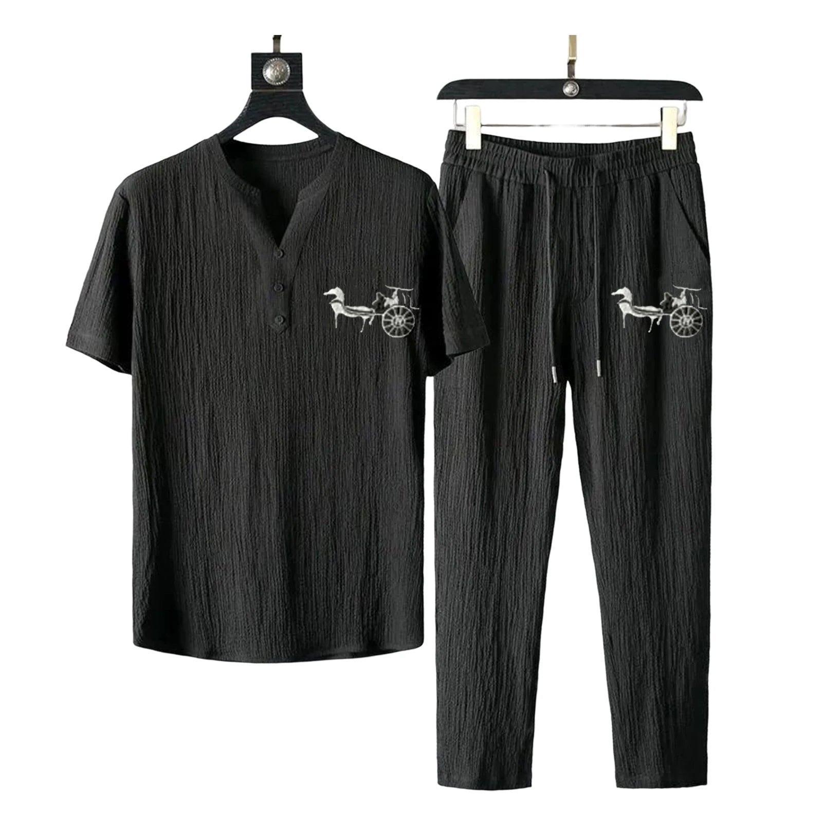 1 Set Stylish Men Outfit Thin Beach Outfit Pocket Washable Pleats Male Outfit  Stretchy