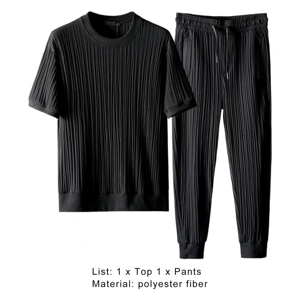 1 Set Stylish Men Outfit Thin Beach Outfit Pocket Washable Pleats Male Outfit  Stretchy