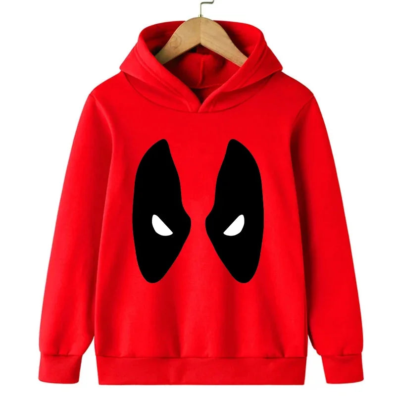 Deadpool & Wolverine New Children Hoodies Girl Boy Kids Fashion Pullover Autumn Winter Clothing Cartoons Casual Clothes Kid Tops