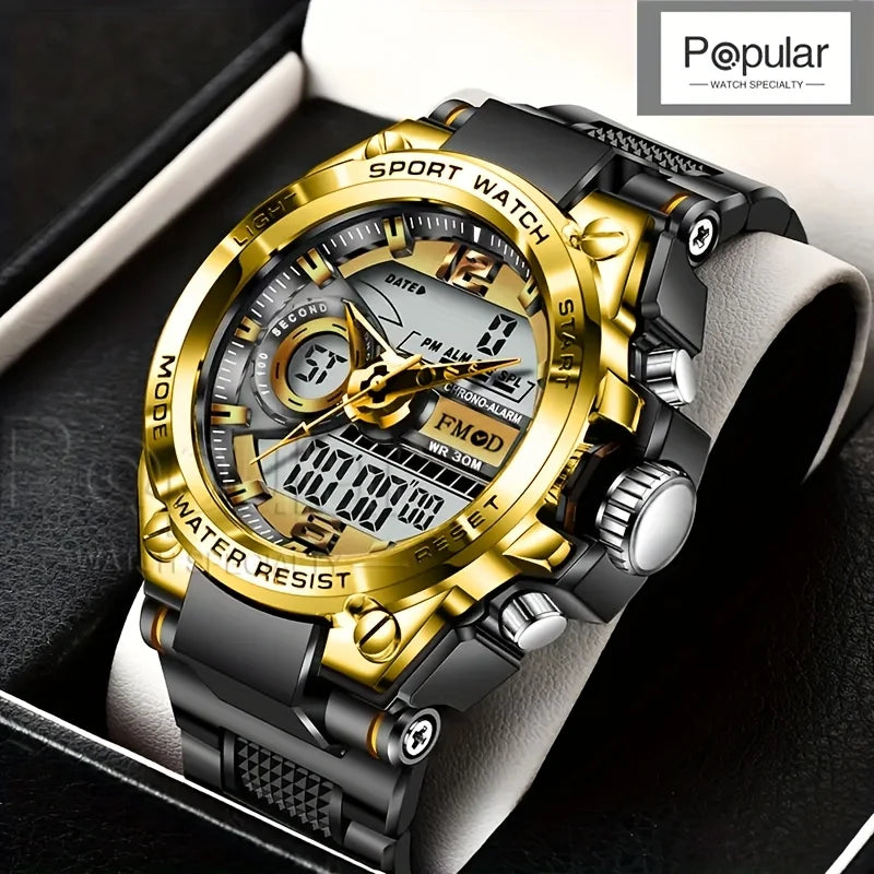Digital  Men Steel Military Wristwatch LED Quartz ClockSport Watch Male Big Watches Men Relogios Masculino