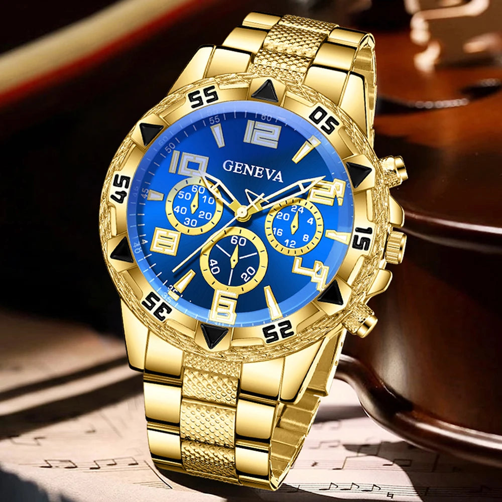 1PCS Luxury Men's Watch Business Trend Fashion Quartz Watch Suitable for Daily Clothing Matching Perfect Gift for Friends or Dad