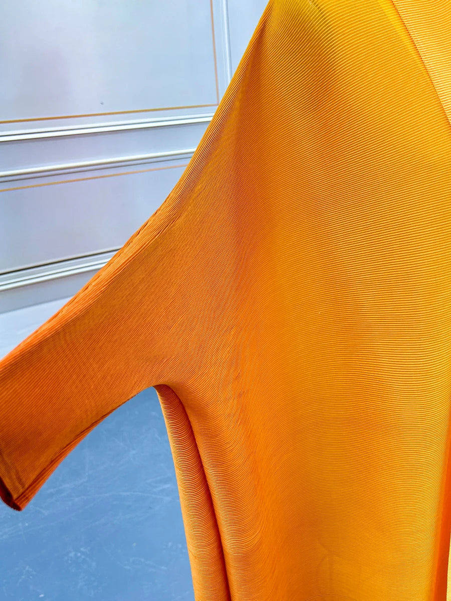 Dubai Prom Pleated Thin Long Coat For Women Elegant Casual Luxury Evening Party Pleated Chiffon Robe Plus Size Female Fashion