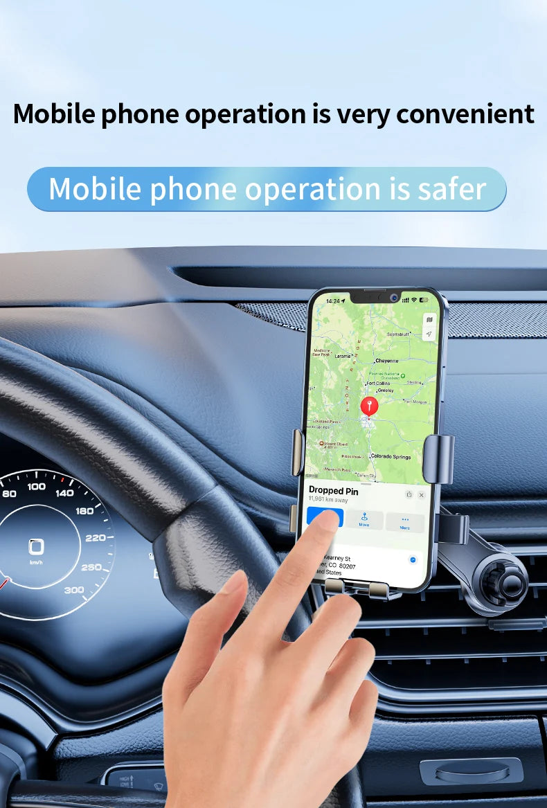 Car Phone Holder  Gravity Phone Mount Hook Cellphone Stand Suitable Audi Sline Quattro A3 A5 A6 A7 A8 Q3 Q5 Q6 Q7 Q8 TT S4 S6 C