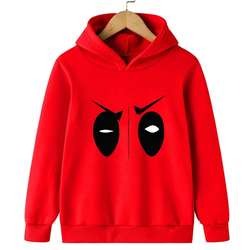 Deadpool & Wolverine New Children Hoodies Girl Boy Kids Fashion Pullover Autumn Winter Clothing Cartoons Casual Clothes Kid Tops