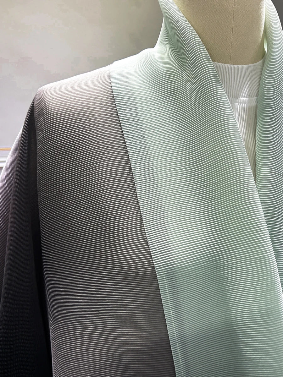 Dubai Prom Pleated Thin Long Coat For Women Elegant Casual Luxury Evening Party Pleated Chiffon Robe Plus Size Female Fashion