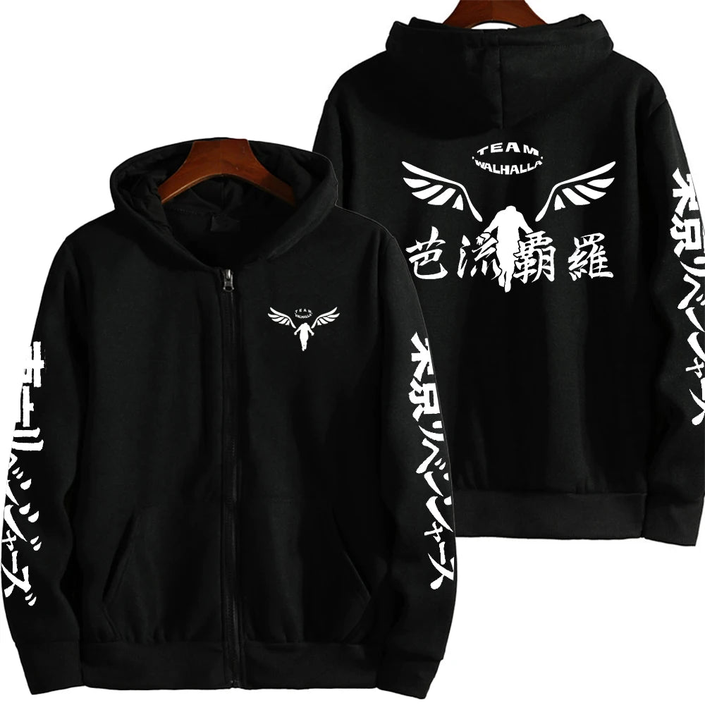 Gambar Valhalla Tokyo Revengers Hoodies Hot Anime Cosplay Pullover Sweatshirts Casual Anime Graphic Printed Hoodie Cozy Tops
