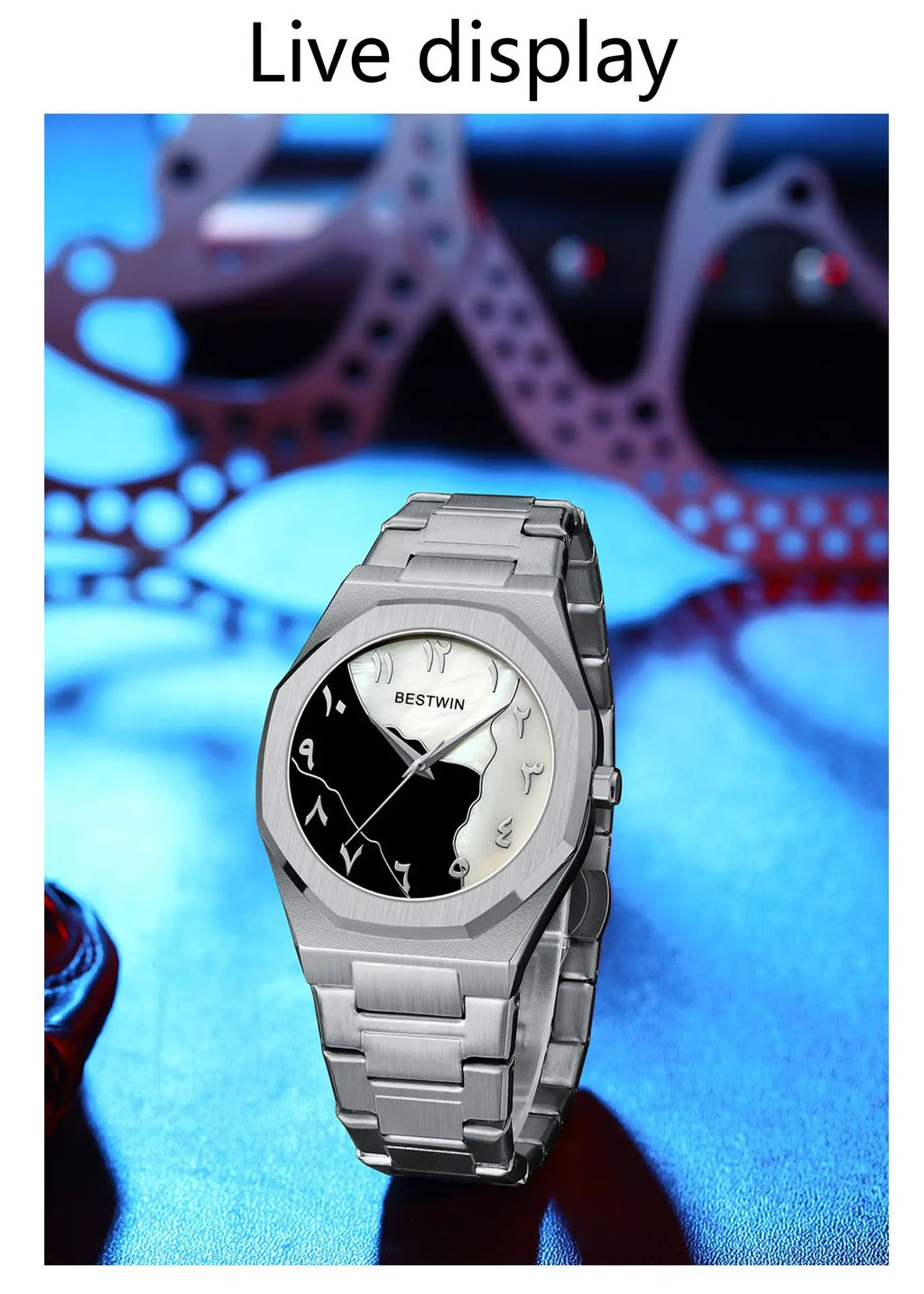 Fashion Watches Men's Watch reloj hombre BESTWIN Creative Dial Gold Shell Face Business watches for men relogios masculino