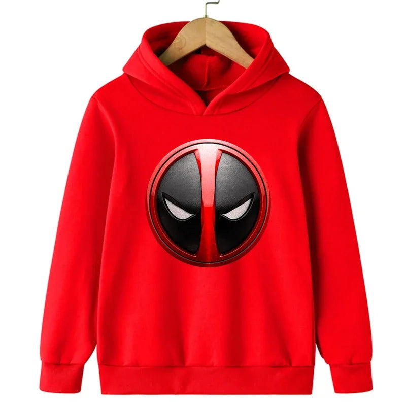 Deadpool & Wolverine New Children Hoodies Girl Boy Kids Fashion Pullover Autumn Winter Clothing Cartoons Casual Clothes Kid Tops