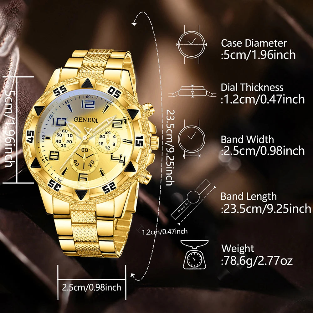 1PCS Luxury Men's Watch Business Trend Fashion Quartz Watch Suitable for Daily Clothing Matching Perfect Gift for Friends or Dad