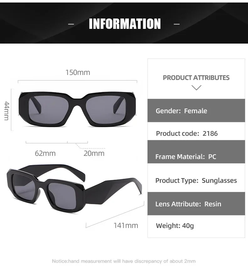 2024 New Sunglasses for Men Women Trendy Sun Glasses Goggle Man Brand Designer Square Glasses Shades Female Eyewear Oculos