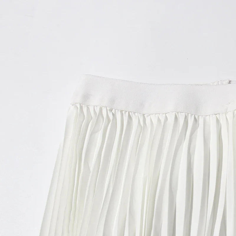 Fashion casual style 2 piece set outfits for women matching sets 2025 new cape shawl style lace up top+pleated skirt maxi dress