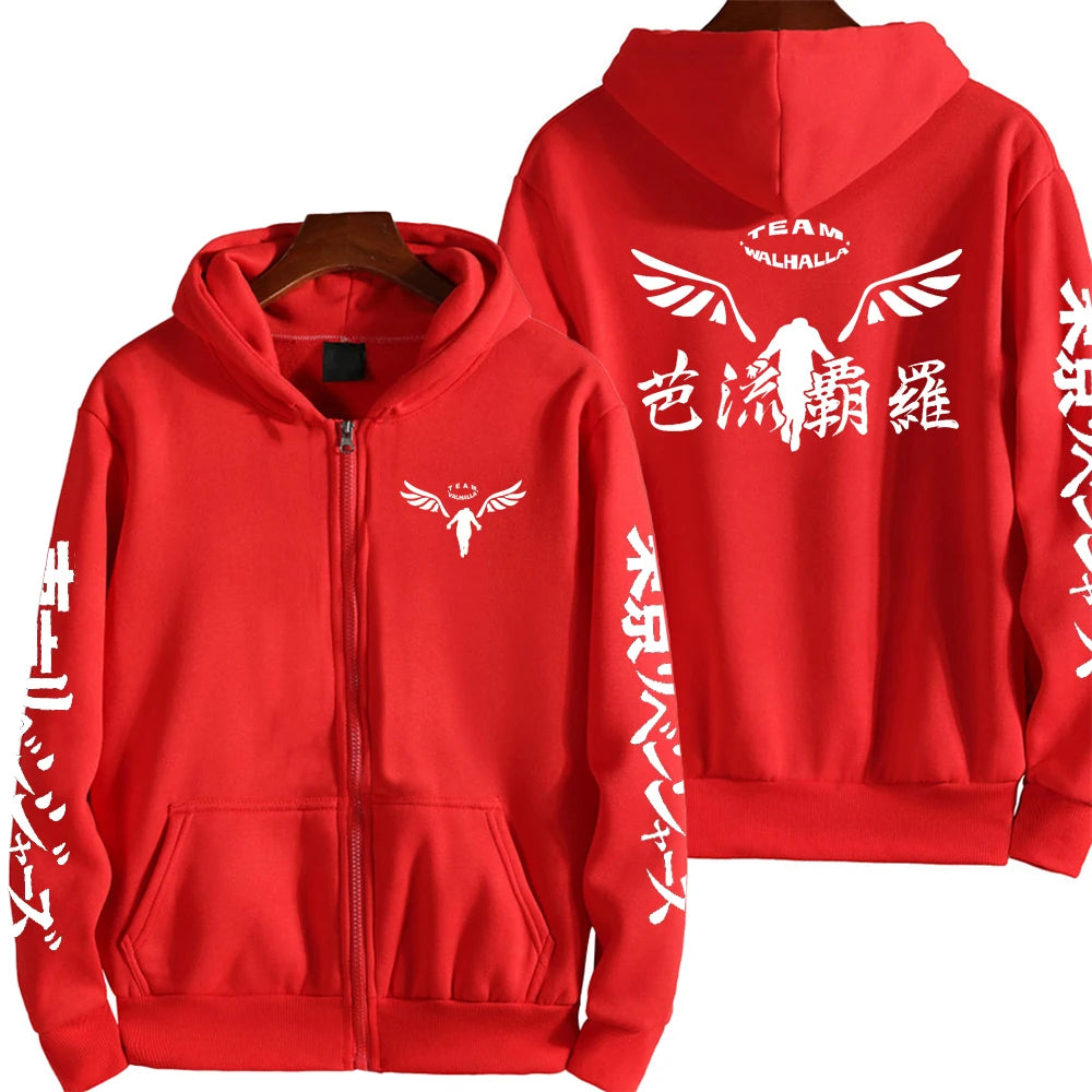 Gambar Valhalla Tokyo Revengers Hoodies Hot Anime Cosplay Pullover Sweatshirts Casual Anime Graphic Printed Hoodie Cozy Tops