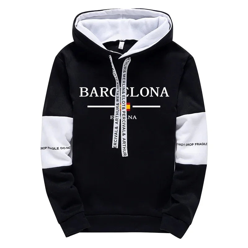 2025 Barcelona Hoodies Sweatpants High Quality Male All Season Daily Casual Sports Hooded Sweatshirts Jogger Pants Men's Clothes