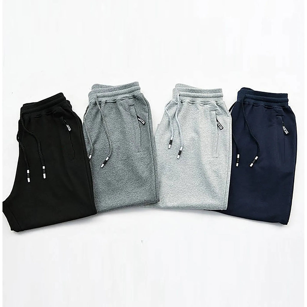 Men's Jogging Bottoms Cotton Hiking Trousers Outdoor Drawstring Elastic Camping Trekking Men Plus Size Workout Gym Short Pants