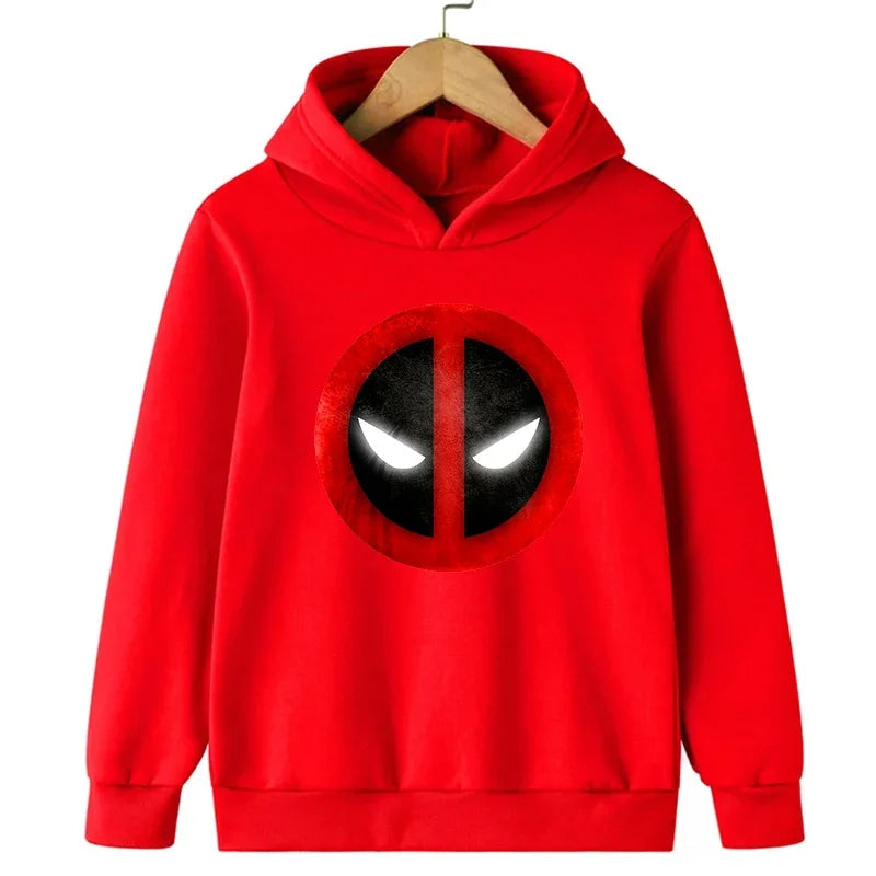 Deadpool & Wolverine New Children Hoodies Girl Boy Kids Fashion Pullover Autumn Winter Clothing Cartoons Casual Clothes Kid Tops
