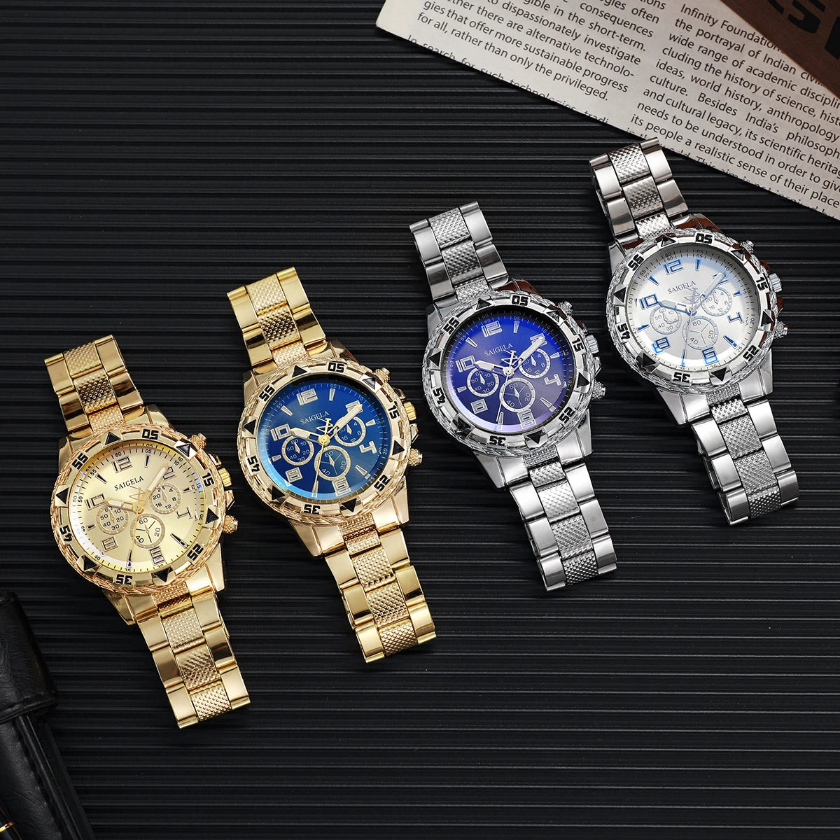 Men Business Watches Fashion Stainless Steel Band Male's Quartz Watch