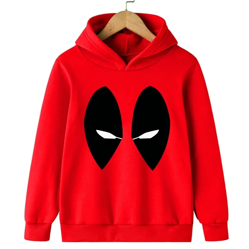 Deadpool & Wolverine New Children Hoodies Girl Boy Kids Fashion Pullover Autumn Winter Clothing Cartoons Casual Clothes Kid Tops
