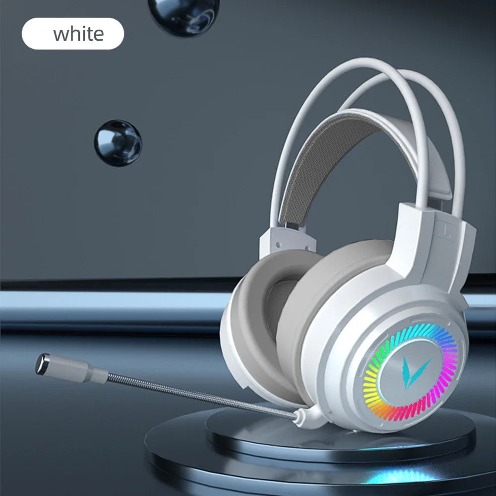 Gaming Headset Noise Canceling Microphone E-Sports Game 7.1 Stereo Surround Sound Wired Headphone for PS5 Xbox One Movie Music