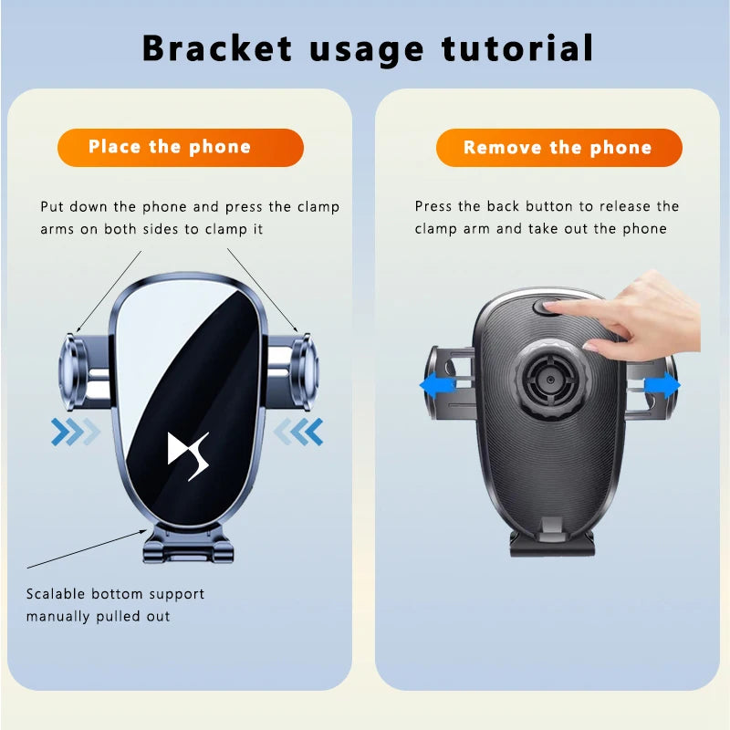 Car navigation phone holder for easy travel navigation, suitable for DS Automobiles DS3 DS4 DS9 DS5 car navigation holder