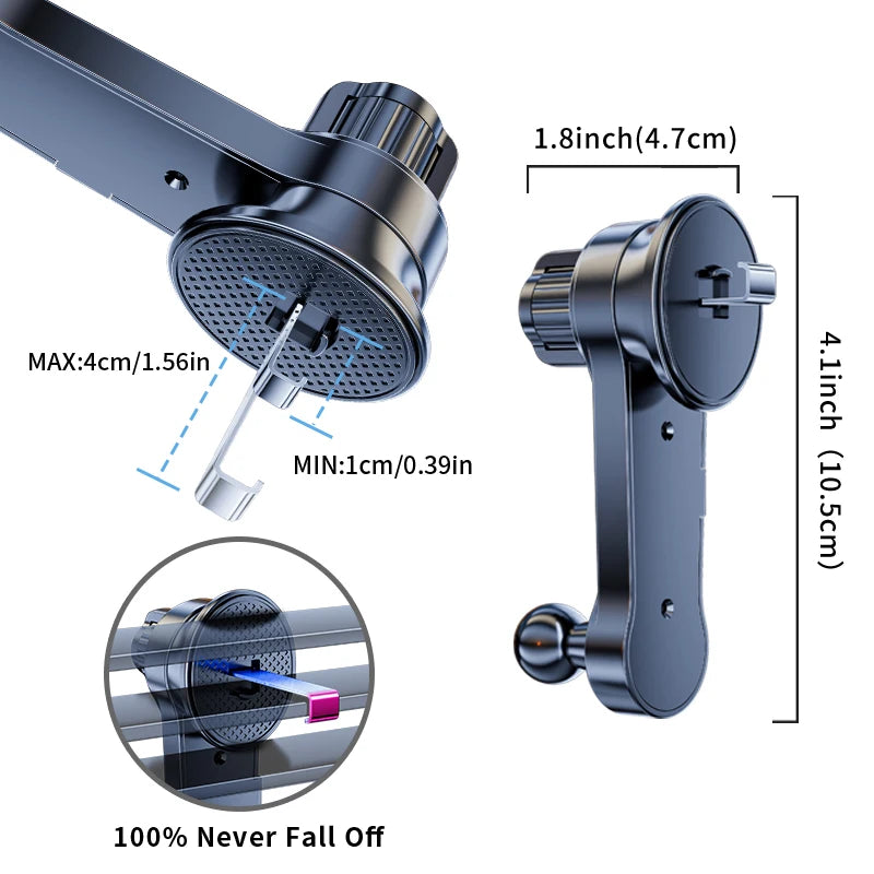 Car Phone Holder  Gravity Phone Mount Hook Cellphone Stand Suitable Audi Sline Quattro A3 A5 A6 A7 A8 Q3 Q5 Q6 Q7 Q8 TT S4 S6 C