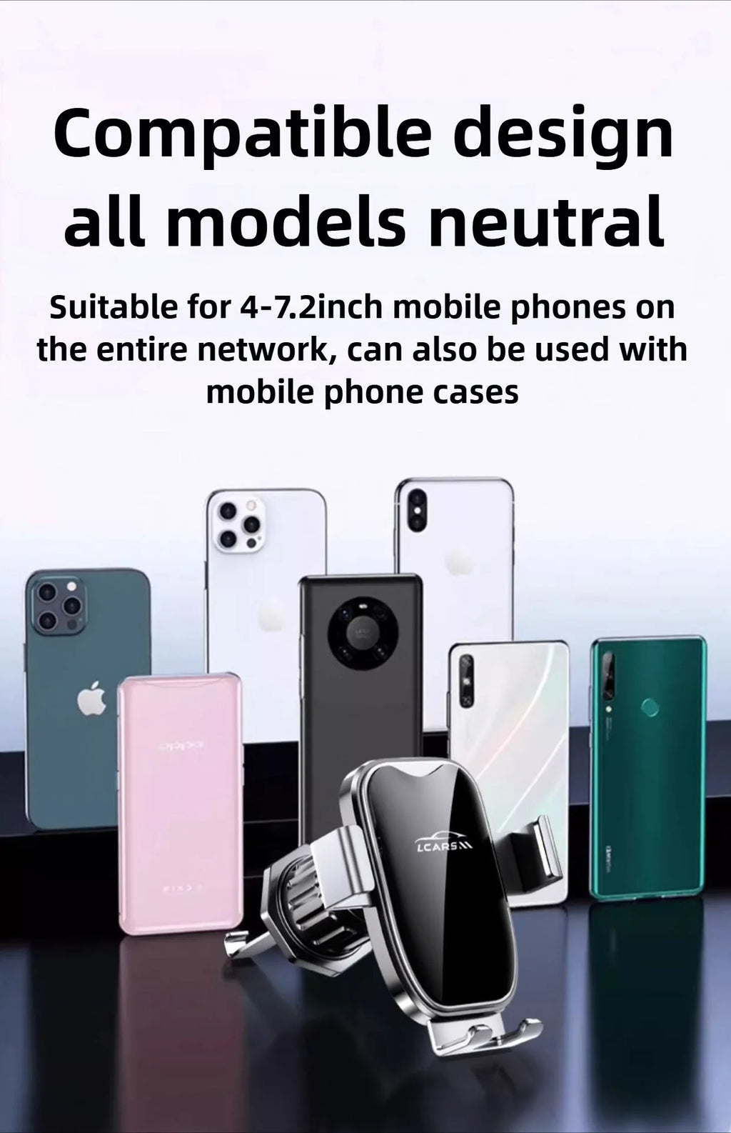 Car Phone Holder 360° Adjustable Car Phone Mount,Cell Phone Holders for Your Car for Dashboard Vent,All Smartphones & Car Models