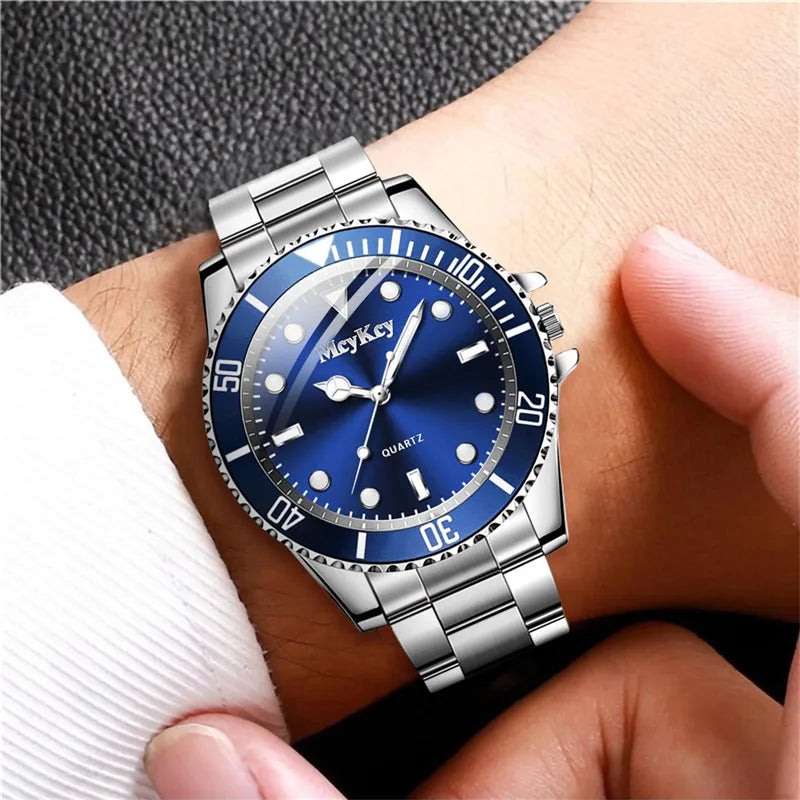 Fashion Large Dial Men Quartz Watch Men Business Watches Casual Clock Sports Wristwatch Reloj Hombre