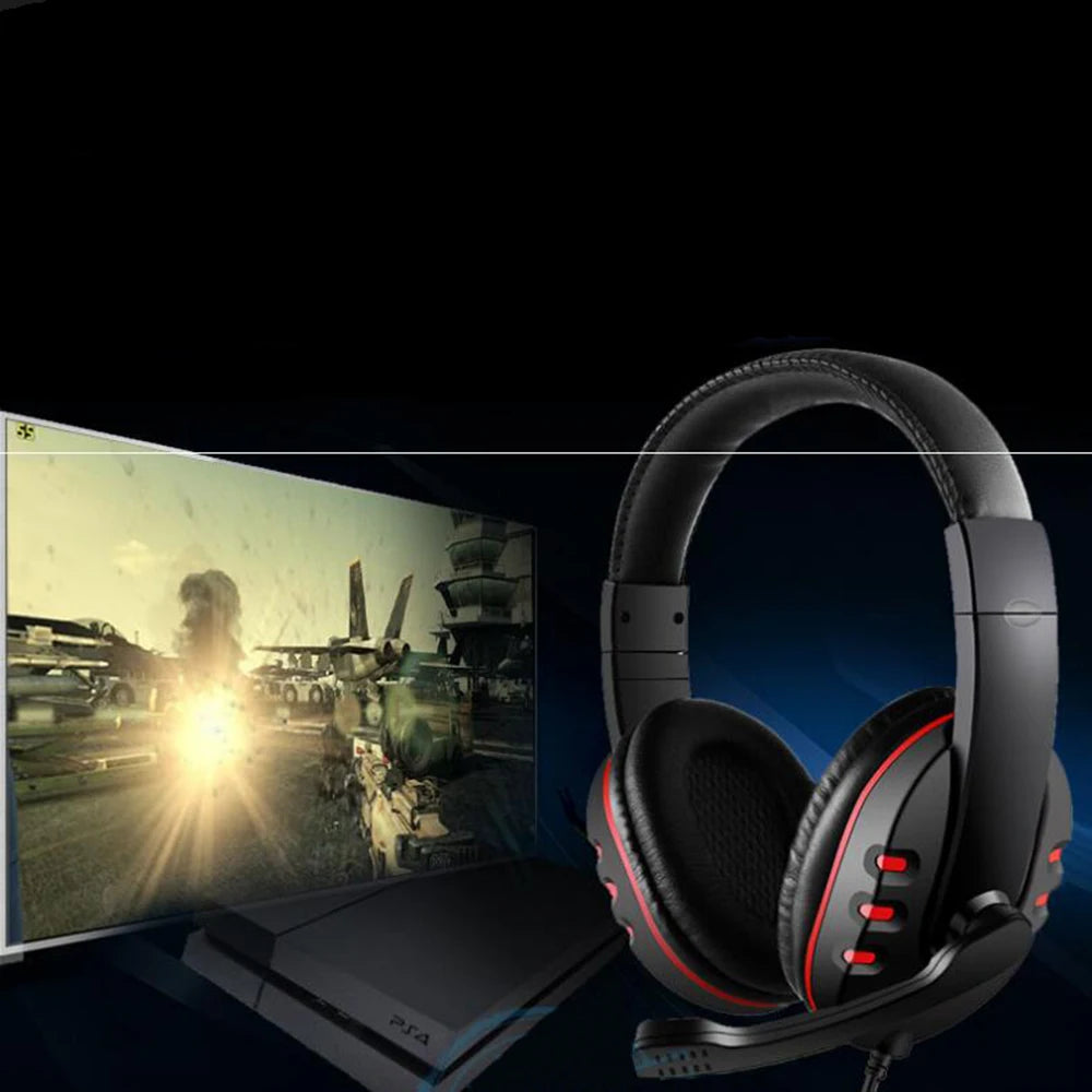 Headphones 3.5mm Wired Gaming Headset Earphones Music For PS4 Play Station 4 Game PC Chat computer With Microphone