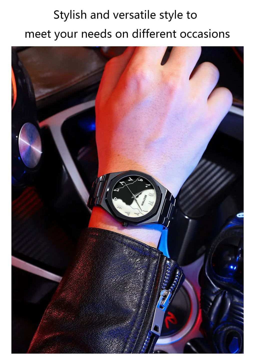 Fashion Watches Men's Watch reloj hombre BESTWIN Creative Dial Gold Shell Face Business watches for men relogios masculino