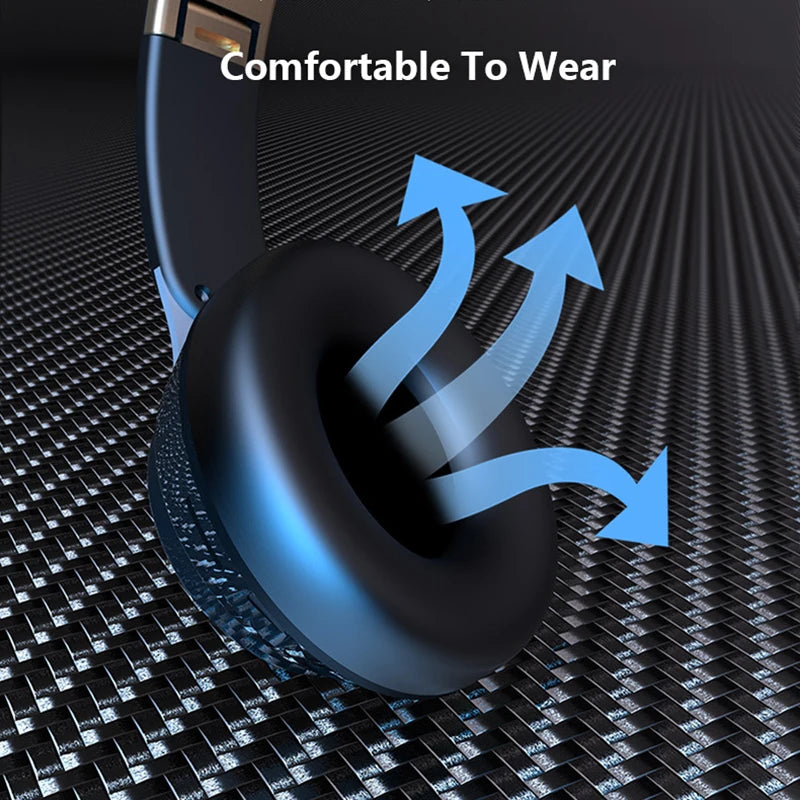 07S Wireless Headphones Foldable Adjustable Stereo Gaming Earphone Bluetooth+TF Play+3.5mm AUX 3 Modes HIFI Heavy Bass Headsets