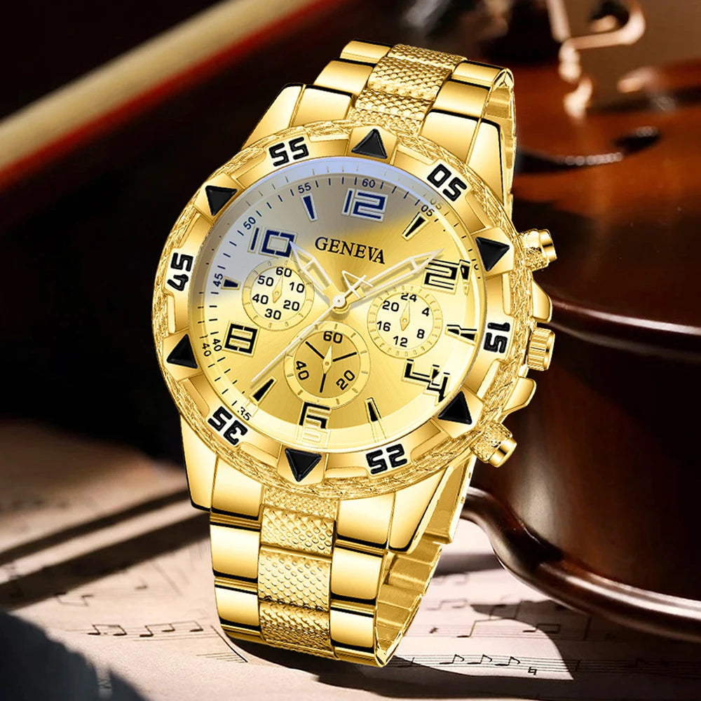 1PCS Luxury Men's Watch Business Trend Fashion Quartz Watch Suitable for Daily Clothing Matching Perfect Gift for Friends or Dad