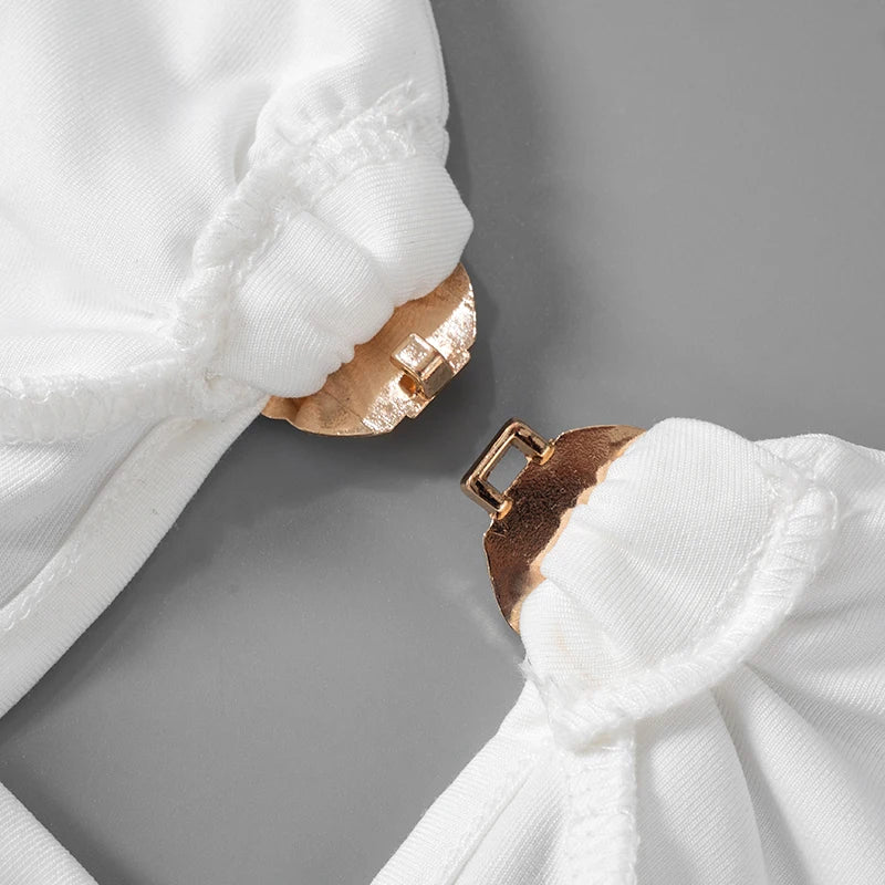 CUTENOVA Sexy Strapless Cut Out Bodycon Maxi Dress Women Off Shoulder Backless Solid White Sundress  Summer Beach Y2K Clothe