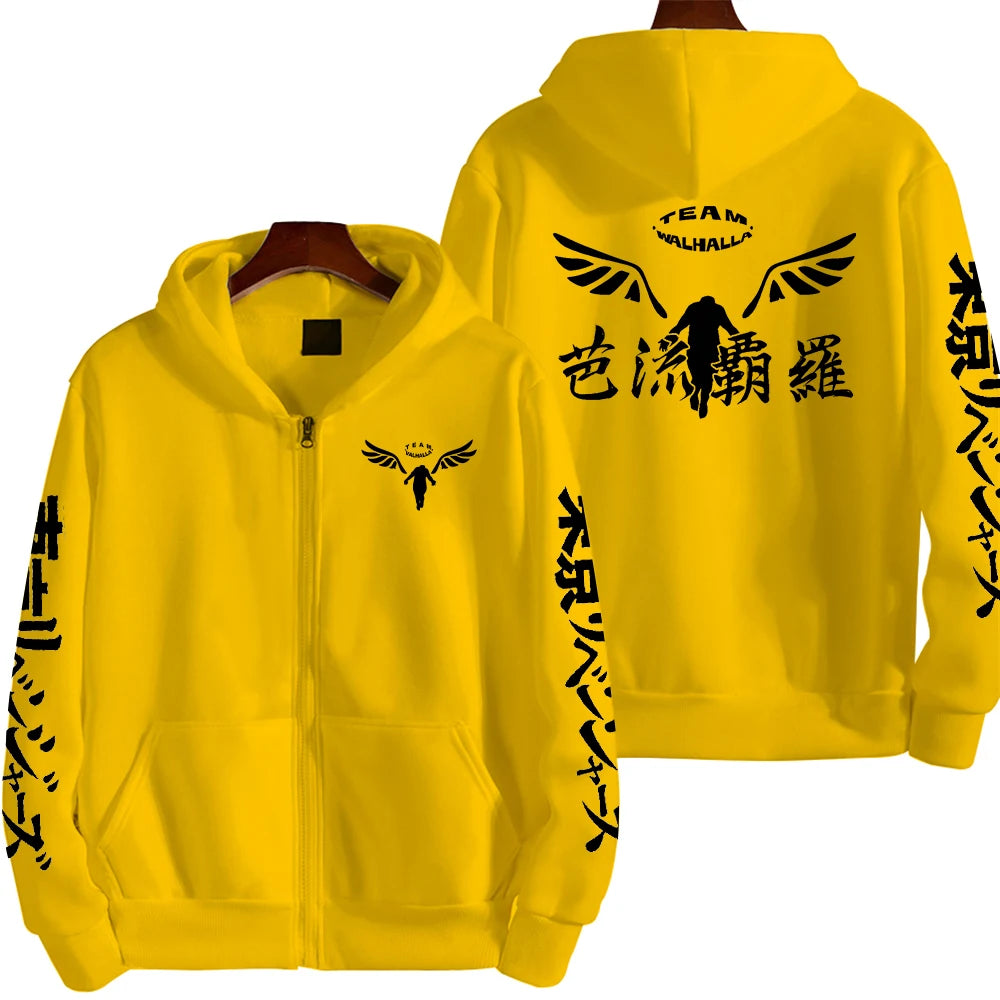 Gambar Valhalla Tokyo Revengers Hoodies Hot Anime Cosplay Pullover Sweatshirts Casual Anime Graphic Printed Hoodie Cozy Tops