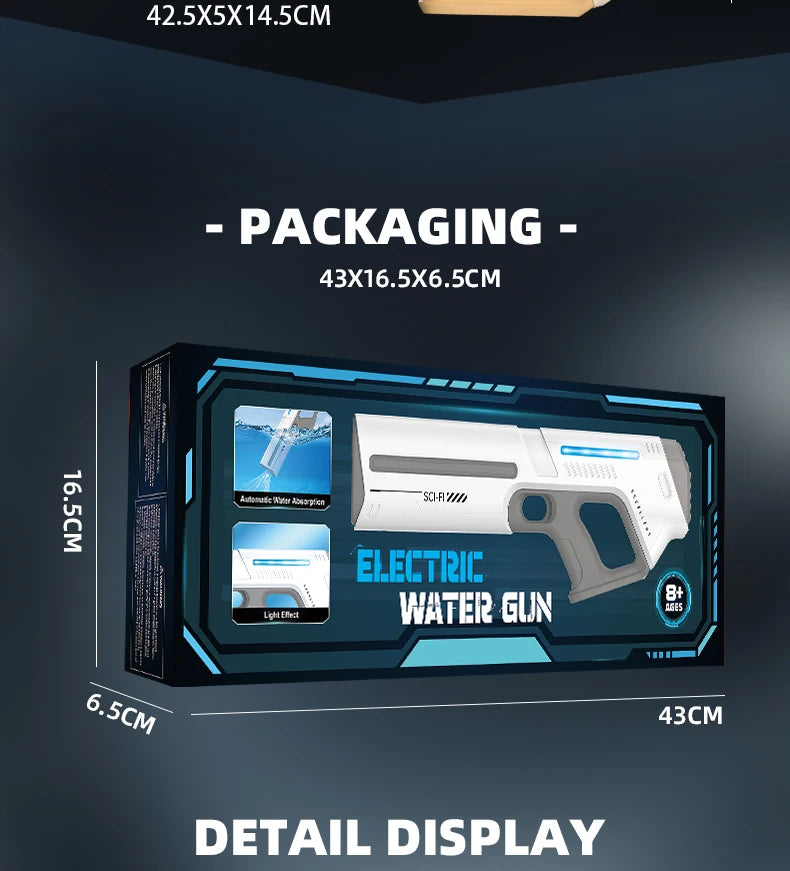 2025 New Automatic Water Absorbing Electric Water Gun Outdoor Beach Swimming Pool Entertainment Adults And Boy Kid Water Gun Toy