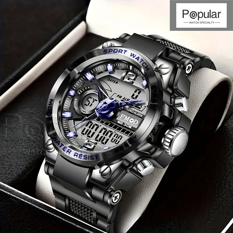 Digital  Men Steel Military Wristwatch LED Quartz ClockSport Watch Male Big Watches Men Relogios Masculino