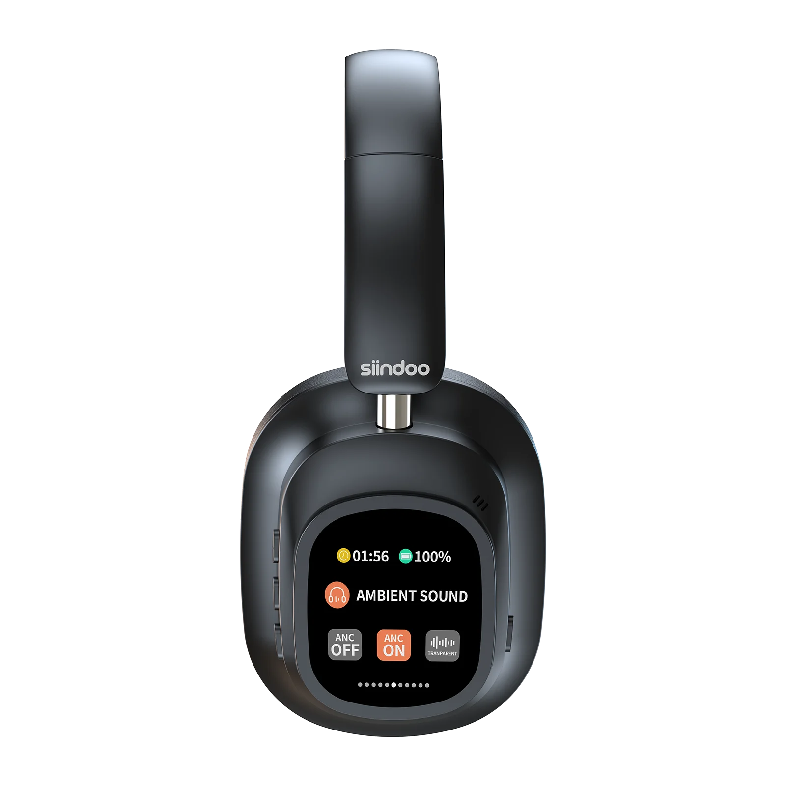 Siindoo JH-ANC930Plus Hybrid Wireless Headphone, Active Noise Cancelling Headphones With Multi Magnetic Touch Control LED Screen