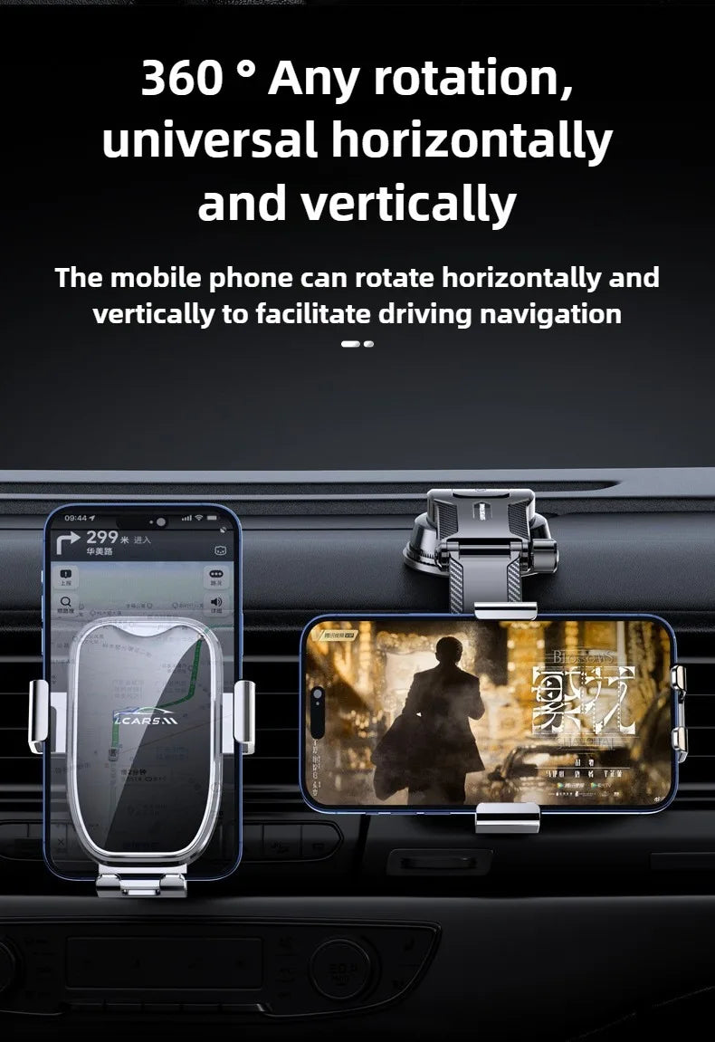 Car Phone Holder 360° Adjustable Car Phone Mount,Cell Phone Holders for Your Car for Dashboard Vent,All Smartphones & Car Models