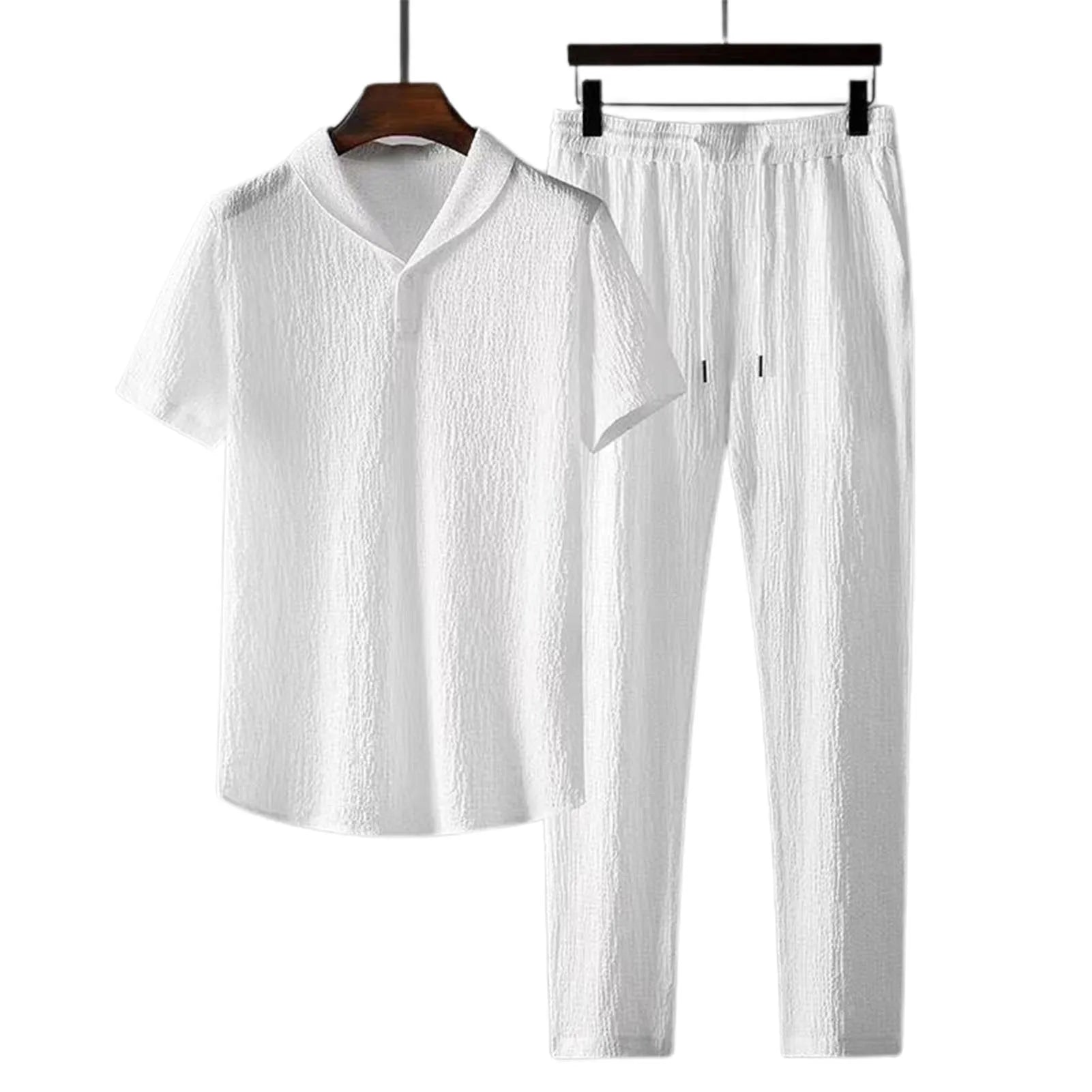 1 Set Stylish Men Outfit Thin Beach Outfit Pocket Washable Pleats Male Outfit  Stretchy