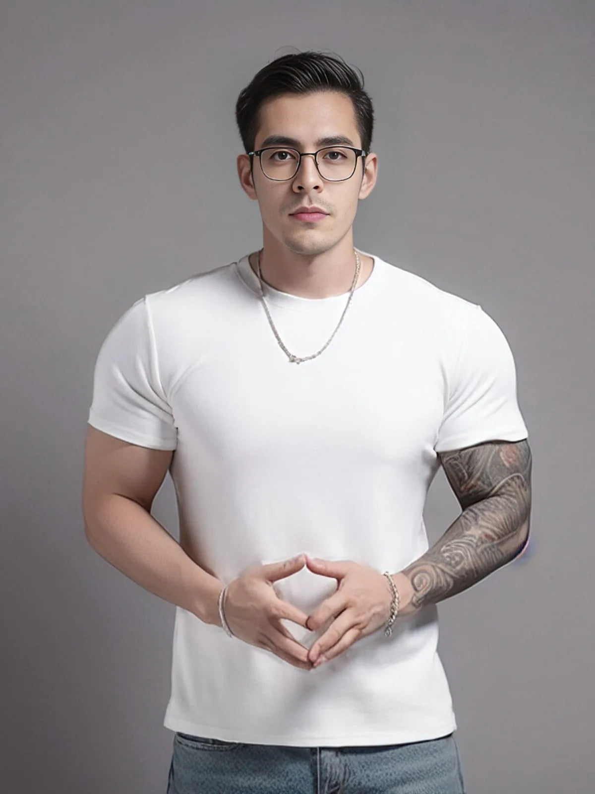 Gym Men's Summer Sports Quick Dry Fitness Short Sleeve T-shirt Outdoor Slim Casual Tee Tops Muscle Tights Bodybuilding Clothing