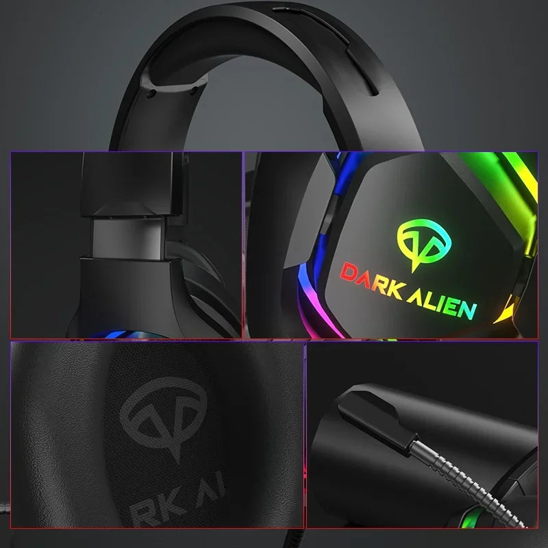 Gaming Headphones For PC/PS4/PS5 EKSA E1000 7.1 Surround RGB Gaming Headset Gamer USB Wired Headphones With Noise Cancelling Mic