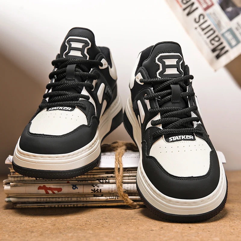 Loafers for Men with Heel Shoes Sneakers Sports Hand Made Promo Exercise Black Dark Womens Casual Female Shoes Dress