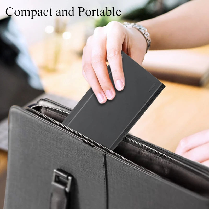 Multi-Function Foldable Keyboard USB Rechargeable Bluetooth Wireless 5.0 Keyboard for Smartphone and Tablet Portable Foldable